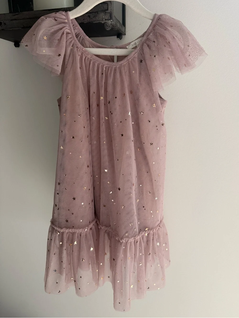 Noralee Dusty Rose Tulle Starry Girl's Dress